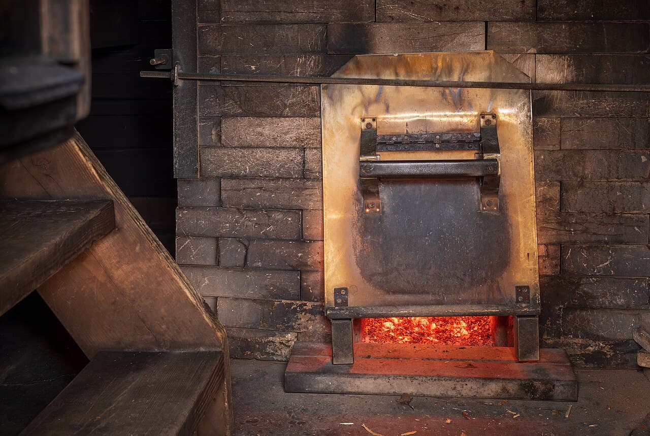 Intérieur en bois d'un sauna